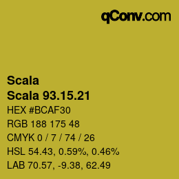 Color code: Scala - Scala 93.15.21 | qconv.com