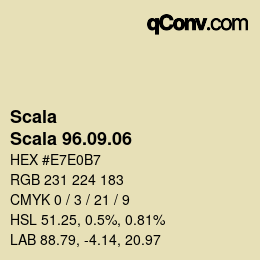 颜色代码: Scala - Scala 96.09.06 | qconv.com