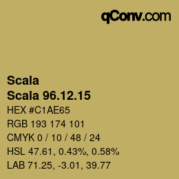 颜色代码: Scala - Scala 96.12.15 | qconv.com