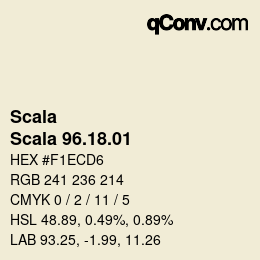 カラーコード: Scala - Scala 96.18.01 | qconv.com