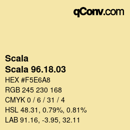 颜色代码: Scala - Scala 96.18.03 | qconv.com