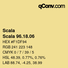 颜色代码: Scala - Scala 96.18.06 | qconv.com