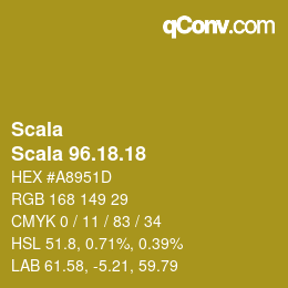 颜色代码: Scala - Scala 96.18.18 | qconv.com