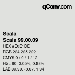 Código de color: Scala - Scala 99.00.09 | qconv.com
