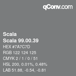 Código de color: Scala - Scala 99.00.39 | qconv.com