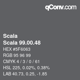 Código de color: Scala - Scala 99.00.48 | qconv.com