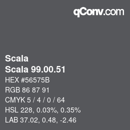 Código de color: Scala - Scala 99.00.51 | qconv.com