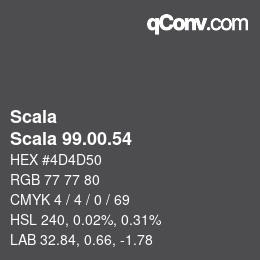 Código de color: Scala - Scala 99.00.54 | qconv.com