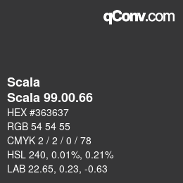 Color code: Scala - Scala 99.00.66 | qconv.com