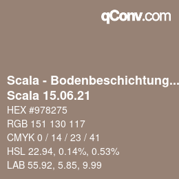 颜色代码: Scala - Bodenbeschichtungen - Scala 15.06.21 | qconv.com