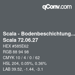 颜色代码: Scala - Bodenbeschichtungen - Scala 72.06.27 | qconv.com