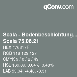 颜色代码: Scala - Bodenbeschichtungen - Scala 75.06.21 | qconv.com