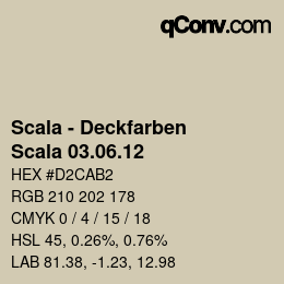 カラーコード: Scala - Deckfarben - Scala 03.06.12 | qconv.com