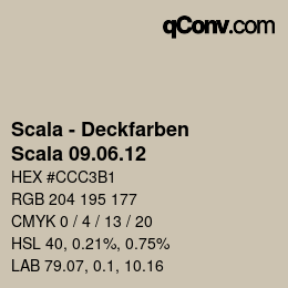 カラーコード: Scala - Deckfarben - Scala 09.06.12 | qconv.com