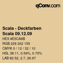 颜色代码: Scala - Deckfarben - Scala 09.12.09 | qconv.com