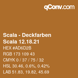 颜色代码: Scala - Deckfarben - Scala 12.18.21 | qconv.com