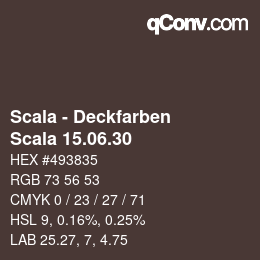 颜色代码: Scala - Deckfarben - Scala 15.06.30 | qconv.com