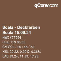 颜色代码: Scala - Deckfarben - Scala 15.09.24 | qconv.com