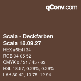 颜色代码: Scala - Deckfarben - Scala 18.09.27 | qconv.com