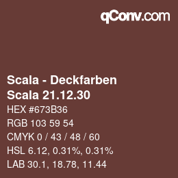 颜色代码: Scala - Deckfarben - Scala 21.12.30 | qconv.com
