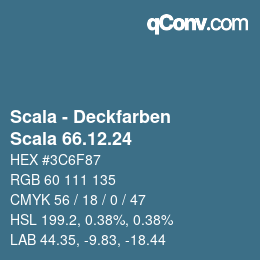 颜色代码: Scala - Deckfarben - Scala 66.12.24 | qconv.com