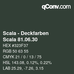 颜色代码: Scala - Deckfarben - Scala 81.06.30 | qconv.com