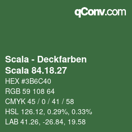 颜色代码: Scala - Deckfarben - Scala 84.18.27 | qconv.com