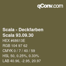 颜色代码: Scala - Deckfarben - Scala 93.09.30 | qconv.com