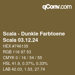 カラーコード: Scala - Dunkle Farbtoene - Scala 03.12.24 | qconv.com