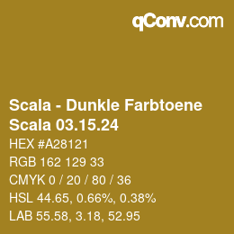 颜色代码: Scala - Dunkle Farbtoene - Scala 03.15.24 | qconv.com