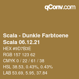 カラーコード: Scala - Dunkle Farbtoene - Scala 06.12.21 | qconv.com