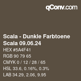 颜色代码: Scala - Dunkle Farbtoene - Scala 09.06.24 | qconv.com