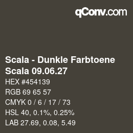 颜色代码: Scala - Dunkle Farbtoene - Scala 09.06.27 | qconv.com