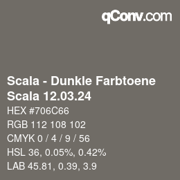 Farbcode: Scala - Dunkle Farbtoene - Scala 12.03.24 | qconv.com