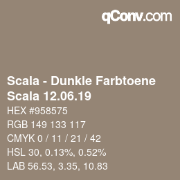 カラーコード: Scala - Dunkle Farbtoene - Scala 12.06.19 | qconv.com