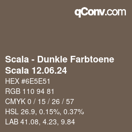颜色代码: Scala - Dunkle Farbtoene - Scala 12.06.24 | qconv.com