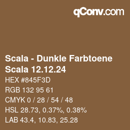 颜色代码: Scala - Dunkle Farbtoene - Scala 12.12.24 | qconv.com