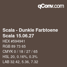 颜色代码: Scala - Dunkle Farbtoene - Scala 15.06.27 | qconv.com