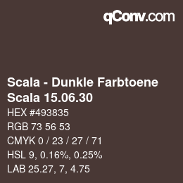 颜色代码: Scala - Dunkle Farbtoene - Scala 15.06.30 | qconv.com