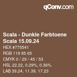 Farbcode: Scala - Dunkle Farbtoene - Scala 15.09.24 | qconv.com