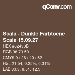 颜色代码: Scala - Dunkle Farbtoene - Scala 15.09.27 | qconv.com
