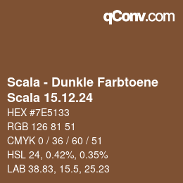 颜色代码: Scala - Dunkle Farbtoene - Scala 15.12.24 | qconv.com