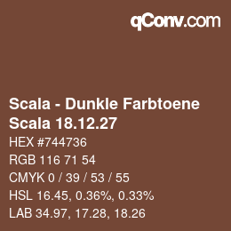 カラーコード: Scala - Dunkle Farbtoene - Scala 18.12.27 | qconv.com