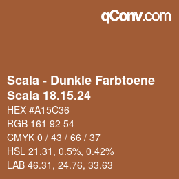 颜色代码: Scala - Dunkle Farbtoene - Scala 18.15.24 | qconv.com