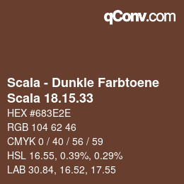 颜色代码: Scala - Dunkle Farbtoene - Scala 18.15.33 | qconv.com
