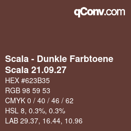 颜色代码: Scala - Dunkle Farbtoene - Scala 21.09.27 | qconv.com