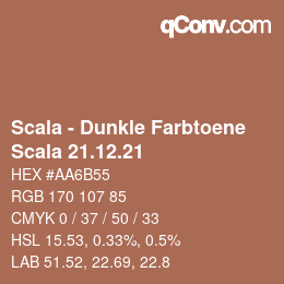 カラーコード: Scala - Dunkle Farbtoene - Scala 21.12.21 | qconv.com