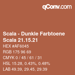 颜色代码: Scala - Dunkle Farbtoene - Scala 21.15.21 | qconv.com