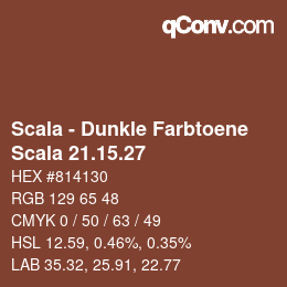 颜色代码: Scala - Dunkle Farbtoene - Scala 21.15.27 | qconv.com