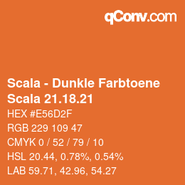 颜色代码: Scala - Dunkle Farbtoene - Scala 21.18.21 | qconv.com
